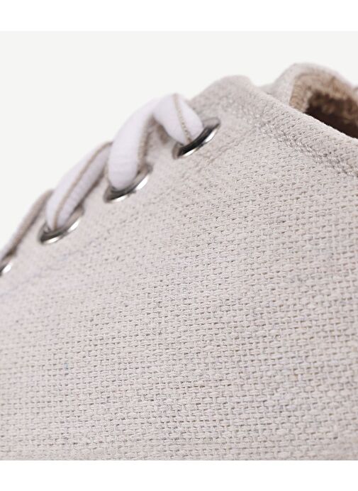 DERİ ASTARLI KANVAS SNEAKERS - Görsel 5
