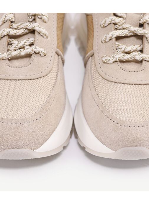 Yargıcı Yargıcı Bej FİLE DETAYLI DERİ SNEAKERS | Boyner Bej - 6. görsel