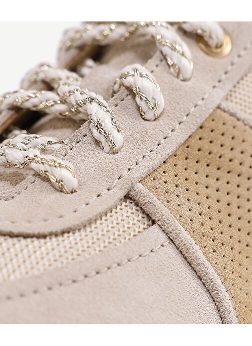 Yargıcı Yargıcı Bej FİLE DETAYLI DERİ SNEAKERS | Boyner Bej - 7. görsel