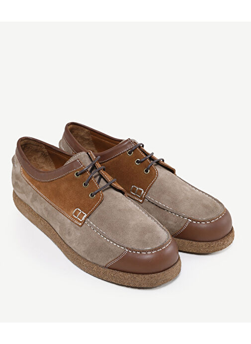 RETRO GÖRÜNÜMLÜ DERİ BAĞLI AYAKKABI - Görsel 5