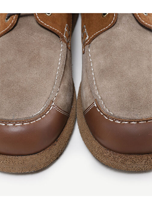 RETRO GÖRÜNÜMLÜ DERİ BAĞLI AYAKKABI - Görsel 6