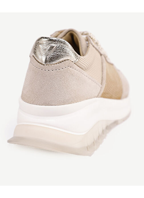 Yargıcı Bej Kadın Deri - Kumaş Espadril 24YKAY4564X - Görsel 8