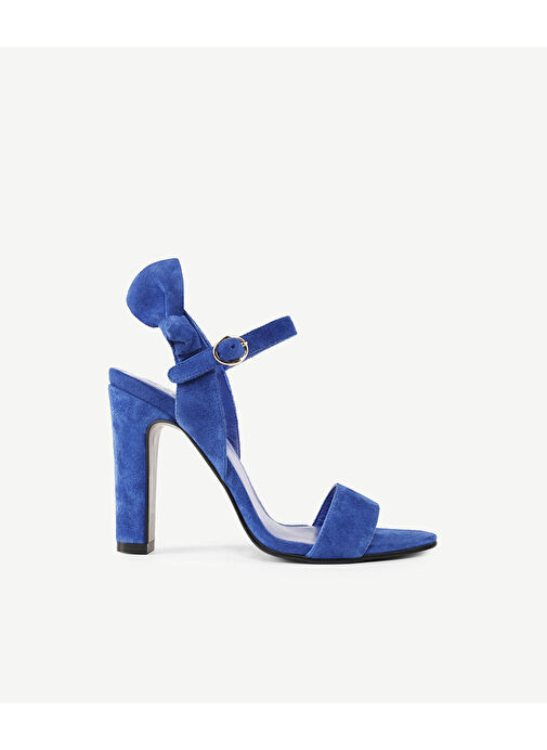 Yargıcı Kırmızı Kadın Süet Topuklu Ayakkabı 24YKAY4538X - Görsel 2