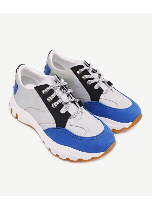 Yargıcı Gri-Mavi Kadın Sneaker 24YKAY4579X - Görsel 3