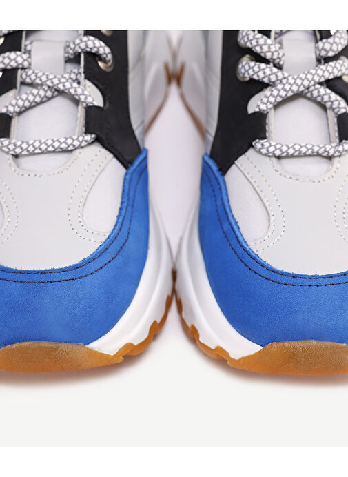 Yargıcı Gri-Mavi Kadın Sneaker 24YKAY4579X - Görsel 4
