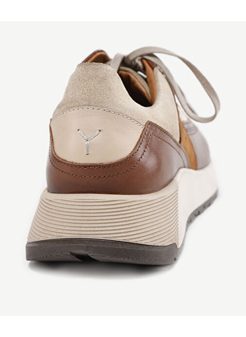 HASIR DETAYLI MASKÜLEN DERİ SNEAKERS - Görsel 7