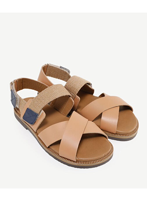 ÇAPRAZ DERİ SANDALET - Görsel 6