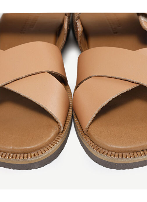 ÇAPRAZ DERİ SANDALET - Görsel 7