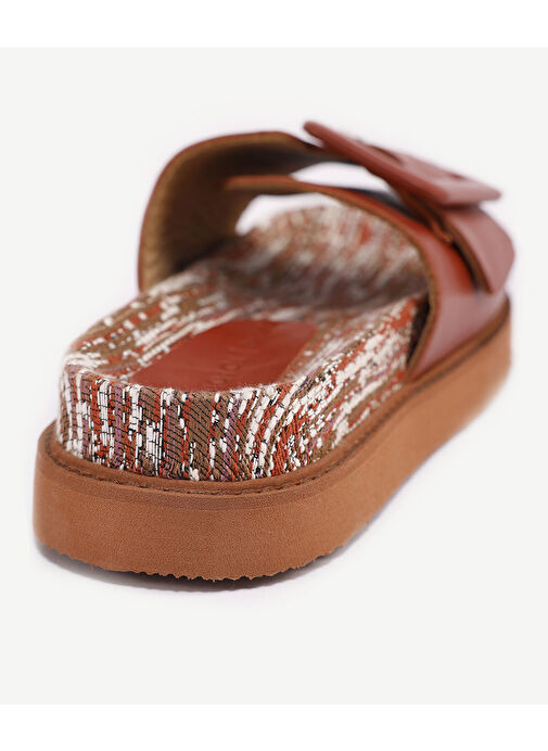 DERİ TOKA DETAYLI KUMAŞ TERLİK - Görsel 4