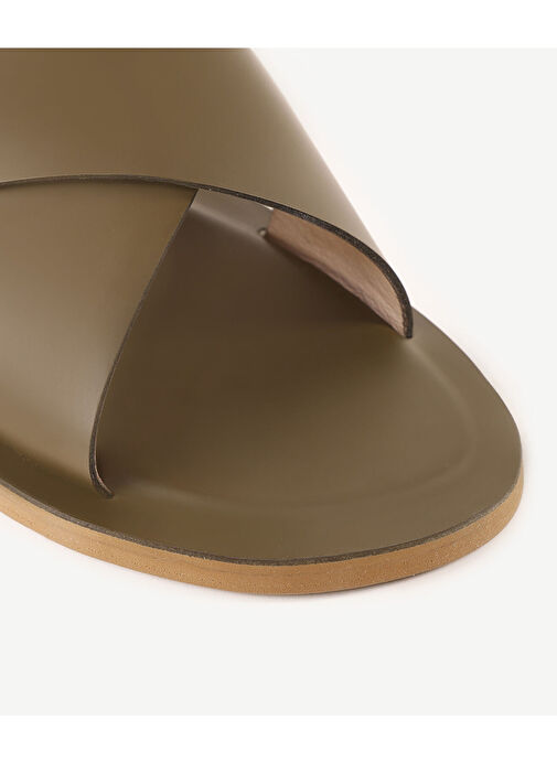 Yargıcı Yeşil Erkek Deri Terlik 24YEAY4491X - Görsel 3