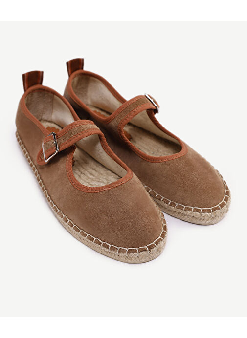 RENK DETAYLI DERİ ESPADRİL - Görsel 2