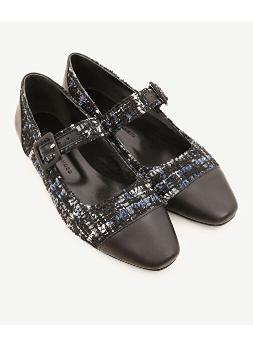 Yargıcı Siyah Kadın Deri - Kumaş Babet 24KKAY4004X - Görsel 5