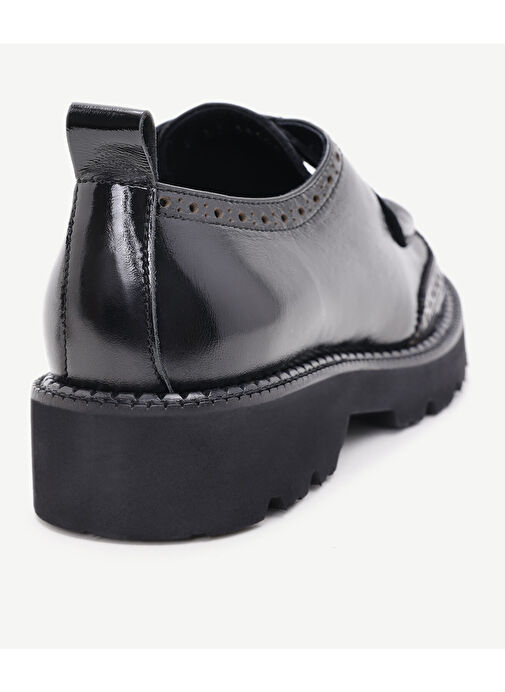 Yargıcı Siyah Kadın Deri Klasik Ayakkabı 24KKAY4012X - Görsel 4