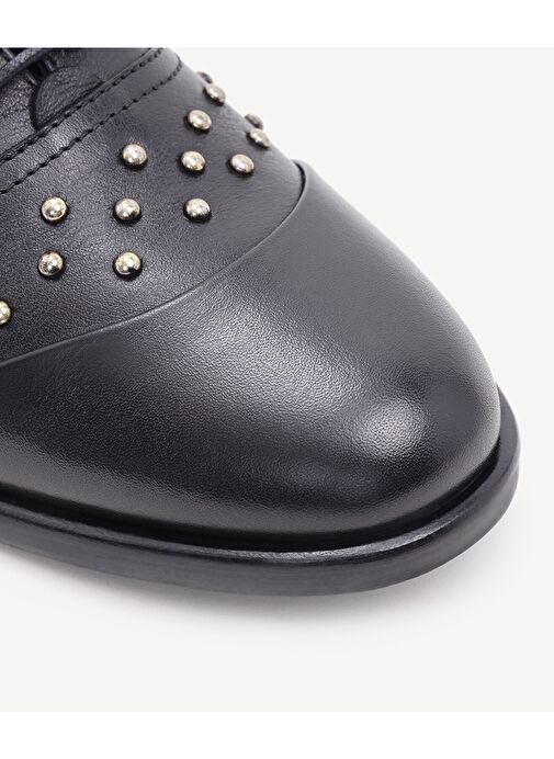 Yargıcı Siyah Kadın Deri Klasik Ayakkabı 24KKAY4014X - Görsel 3