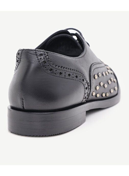 Yargıcı Siyah Kadın Deri Klasik Ayakkabı 24KKAY4014X - Görsel 4