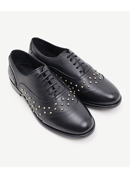 Yargıcı Siyah Kadın Deri Klasik Ayakkabı 24KKAY4014X - Görsel 5