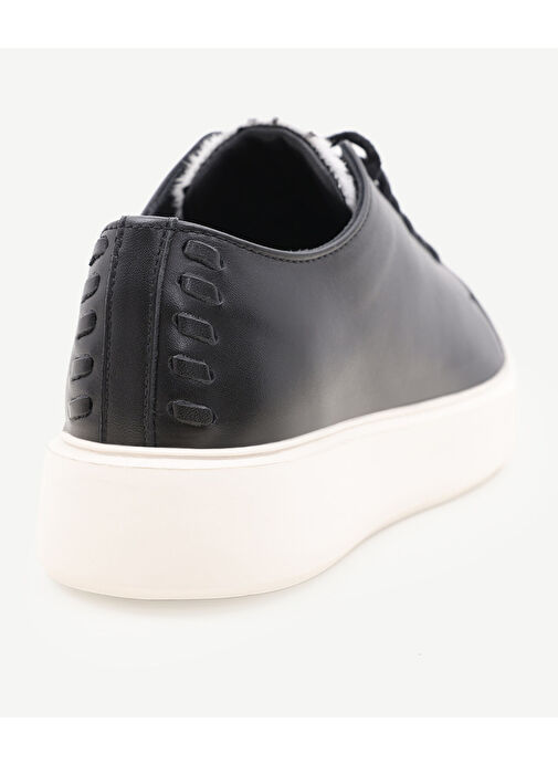 HAFİF DÜZ DERİ SNEAKER - Görsel 4