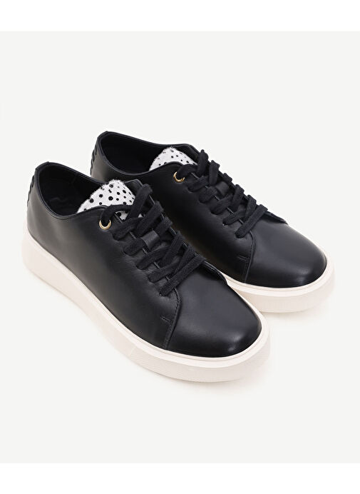 HAFİF DÜZ DERİ SNEAKER - Görsel 5