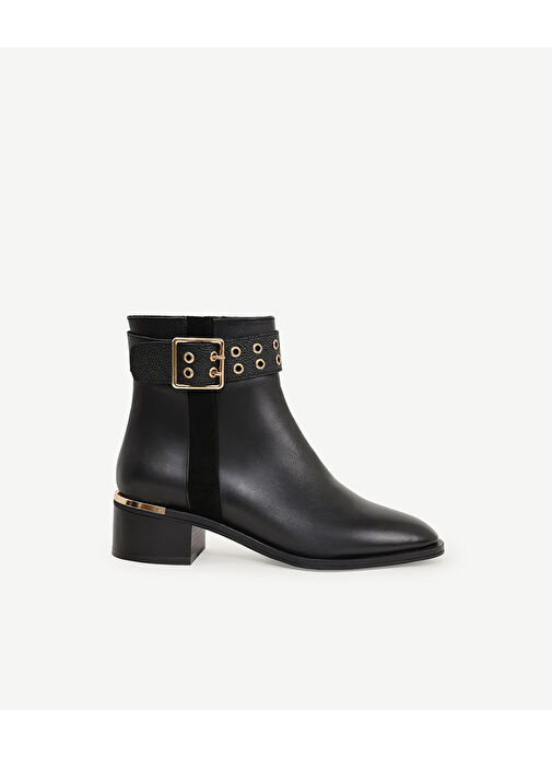 Yargıcı Yargıcı Siyah METAL TOPUK VE TOKA DETAYLI DERİ BOT | Boyner Siyah - 2. görsel