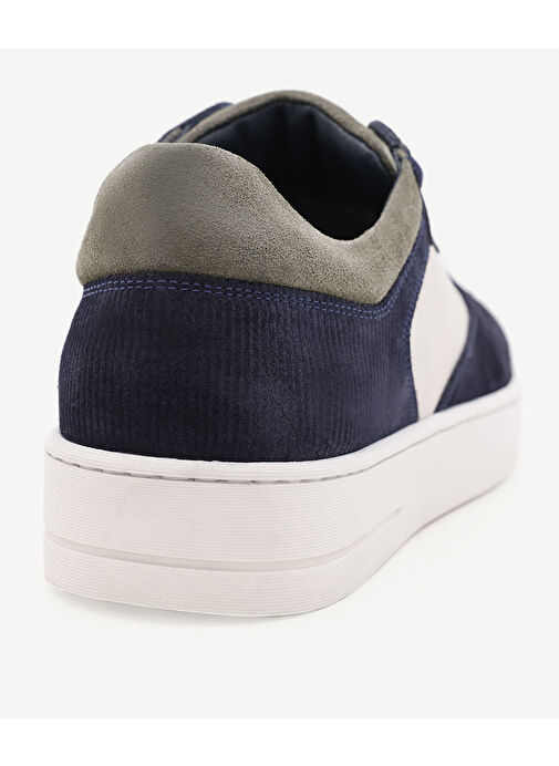 Yargıcı Beyaz-Lacivert Kadın Sneaker 24KEAY4406X - Görsel 4