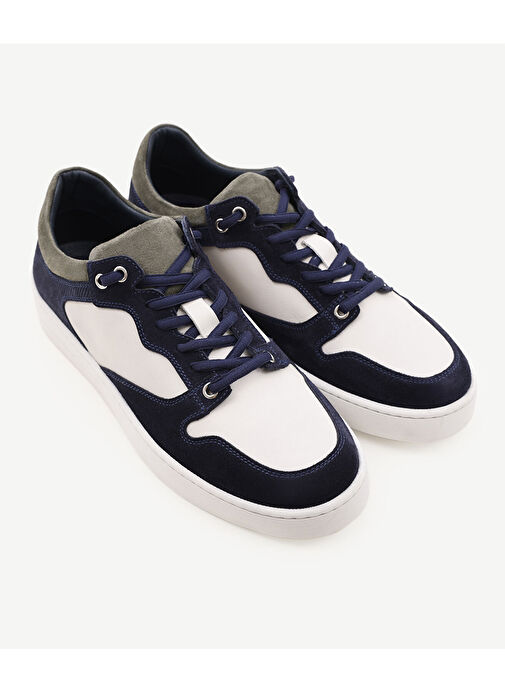 Yargıcı Beyaz-Lacivert Kadın Sneaker 24KEAY4406X - Görsel 5