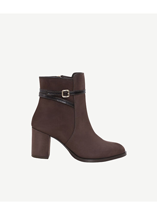 TOKA DETAYLI DERİ TOPUKLU BOT - Görsel 2