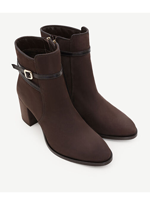 TOKA DETAYLI DERİ TOPUKLU BOT - Görsel 5