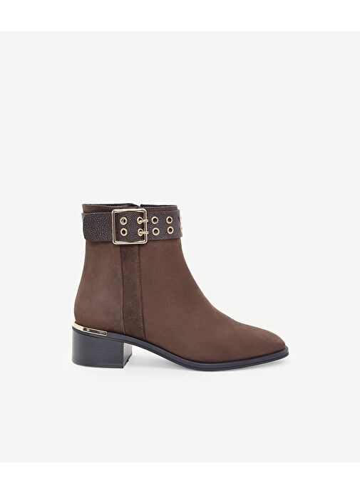 METAL TOPUK VE TOKA DETAYLI DERİ BOT - Görsel 2