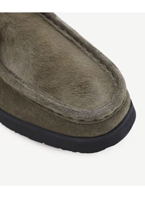 Yargıcı Kahverengi Kadın Süet Klasik Ayakkabı 24KKAY4013X - Görsel 3