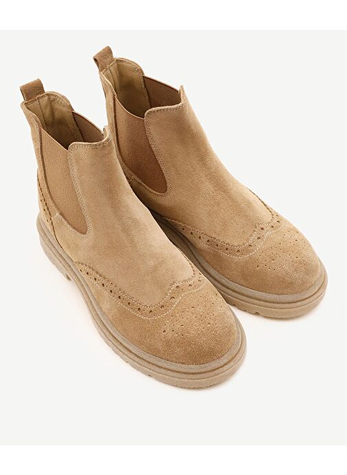 Yargici Haki Kadın Süet Bot 24KKAY4027X - Görsel 5