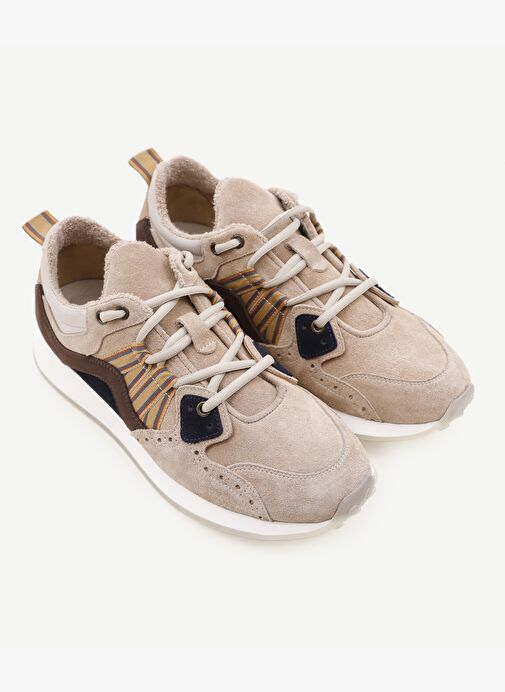 Yargıcı Yargıcı Kum Grogren Detaylı Deri Sneaker Boyner'de! Kum - 5. görsel