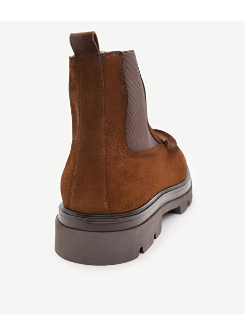 RETRO GÖRÜNÜMLÜ LASTİKLİ DERİ BOT - Görsel 4