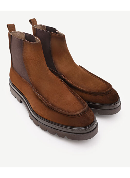 RETRO GÖRÜNÜMLÜ LASTİKLİ DERİ BOT - Görsel 5