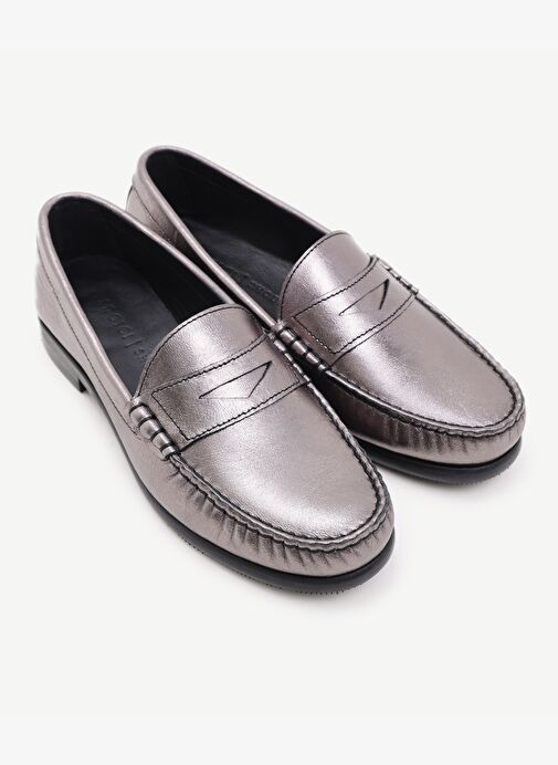 Yargıcı Siyah Kadın Deri Loafer 24KKAY4008X - Görsel 5