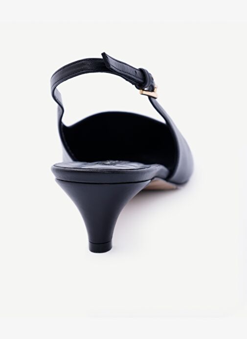 Alçak Topuklu Arkası Açık Ayakkabı - Görsel 4