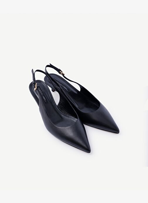 Alçak Topuklu Arkası Açık Ayakkabı - Görsel 5