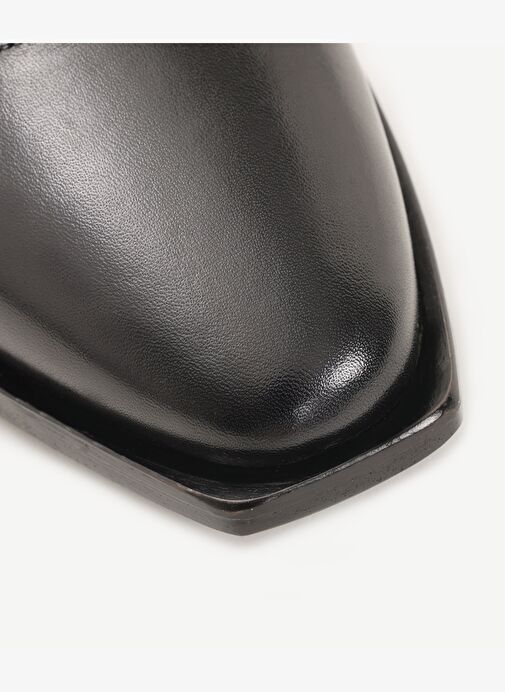 Arkası Açık Deri Düz Ayakkabı - Görsel 3