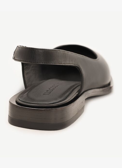 Arkası Açık Deri Düz Ayakkabı - Görsel 4