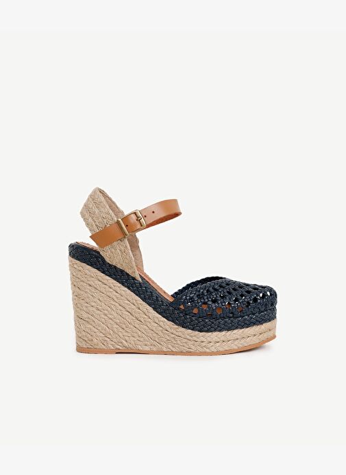 Yargıcı Yargıcı Lacivert Deri Örgü Yüksek Taban Espadril Casual Ayakkabı | Boyner Lacivert - 2. görsel