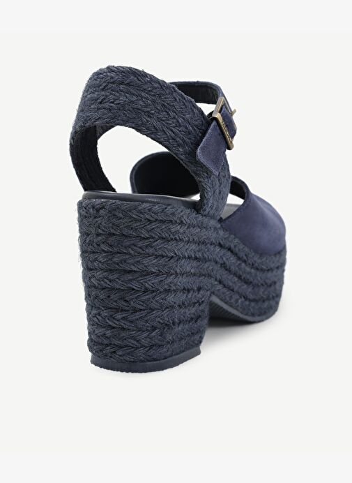 Hasır Toka Detaylı Yüksek Deri Espadril - Görsel 4