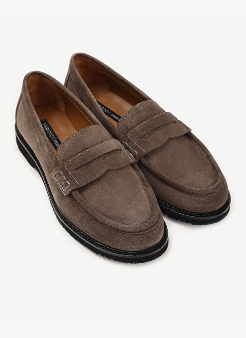 Düz Deri Loafer - Görsel 5