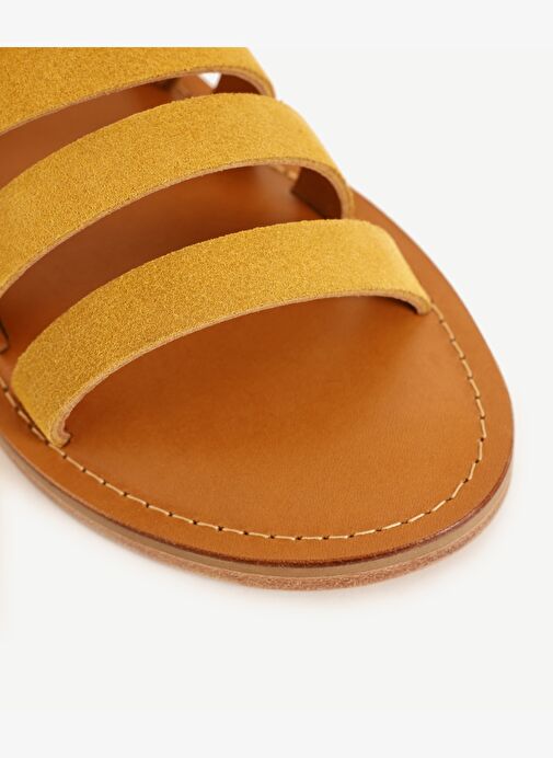 Çok Bantlı Deri Sandalet - Görsel 3