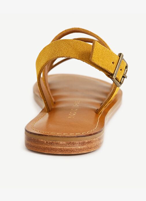 Çok Bantlı Deri Sandalet - Görsel 4