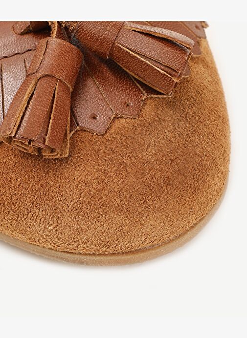 Püskül Detaylı Deri Babet - Görsel 3