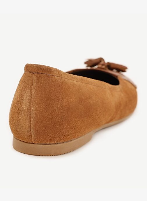 Püskül Detaylı Deri Babet - Görsel 4