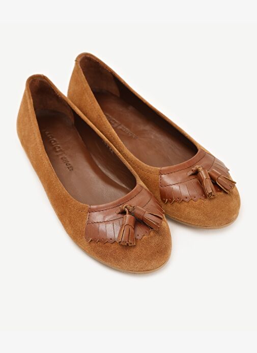 Püskül Detaylı Deri Babet - Görsel 5