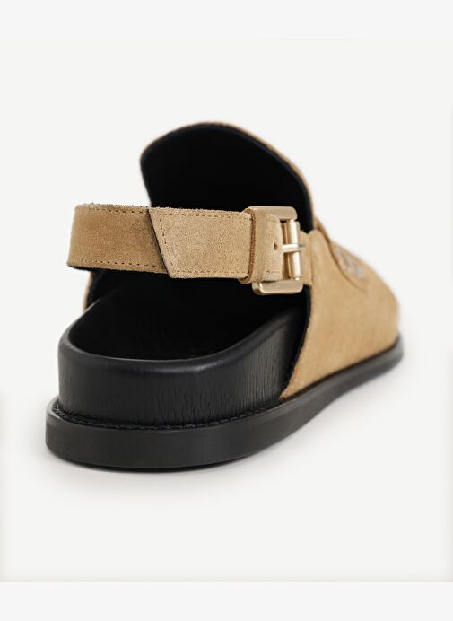 Atkılı Arkası Açık Deri Ayakkabı - Görsel 4