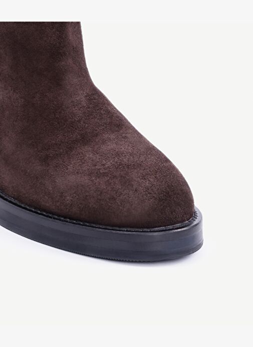 Bilekte Atkı Detaylı Deri Çizme - Görsel 3