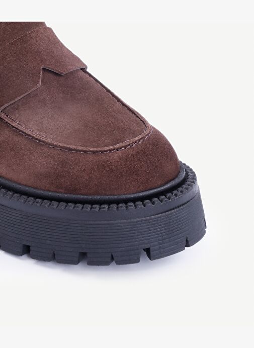 Yüksek Tabanlı Deri Loafer - Görsel 3