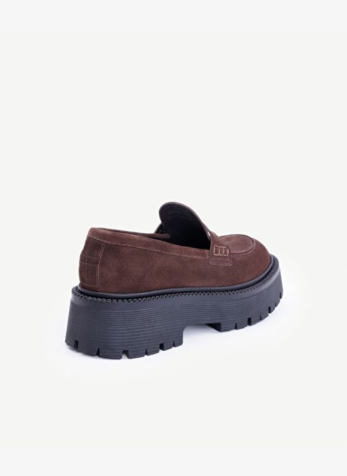 Yüksek Tabanlı Deri Loafer - Görsel 4